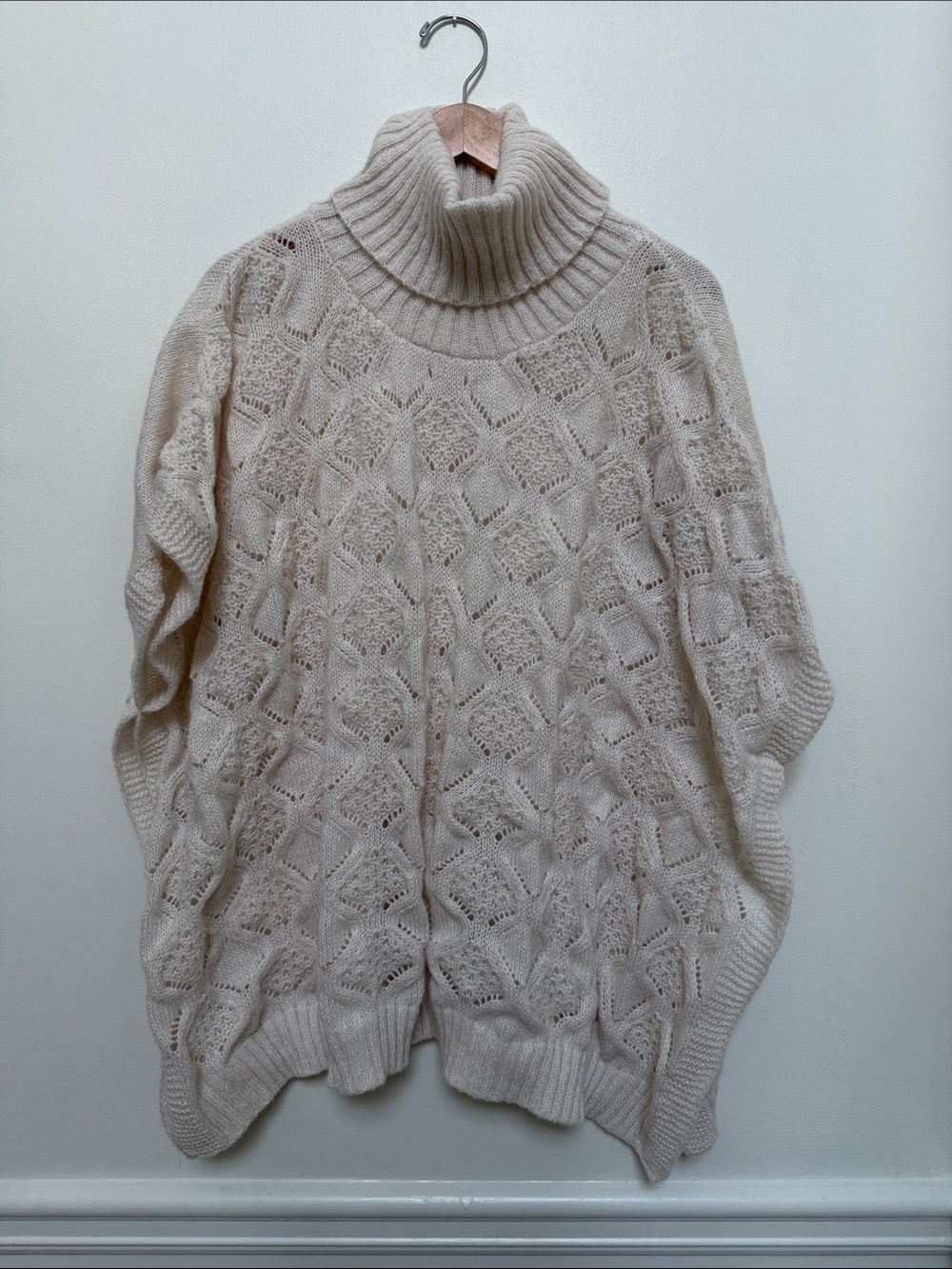 LC Lauren Conrad Cream Cable-Knit Turtleneck Sweater